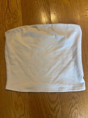 White Strapless Tube Top